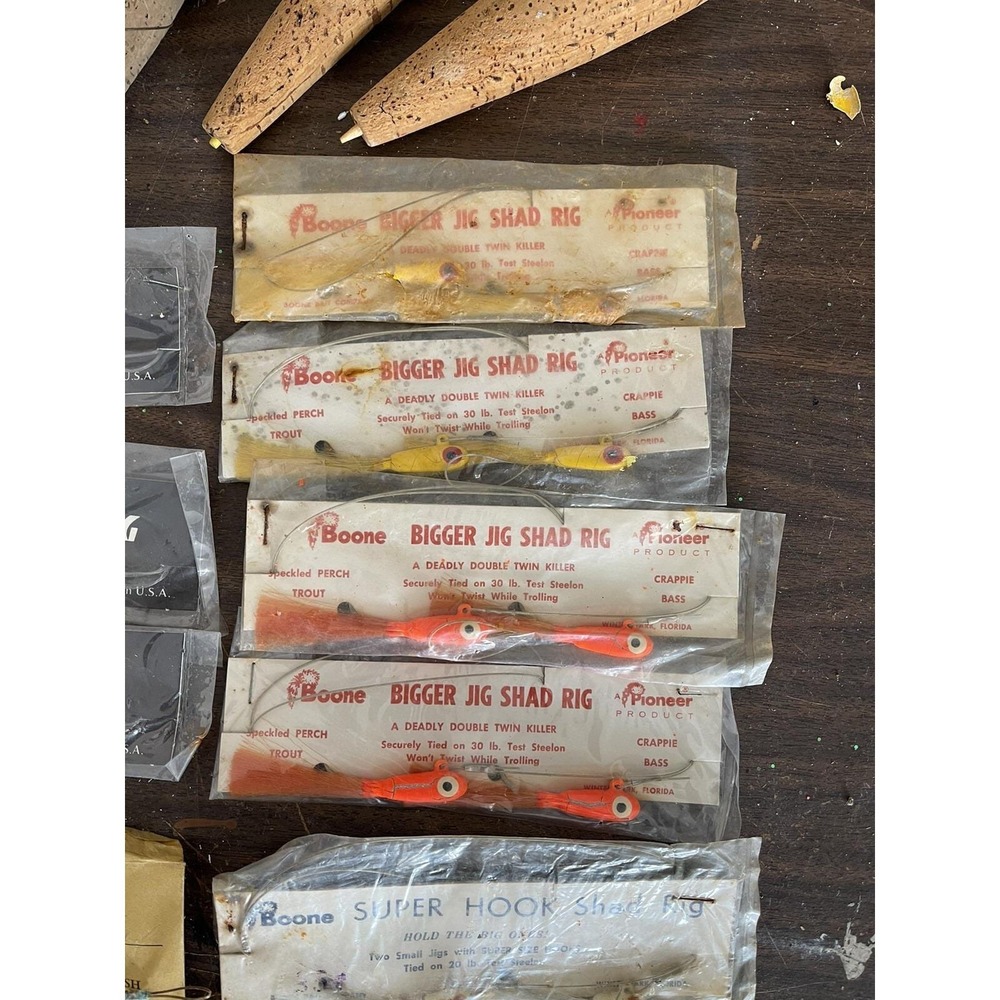 LOT 29+ VTG Fishing Fly Jig Bucktail Shad Speck Popping Corks Lures Split Shot - Picture 7 of 13